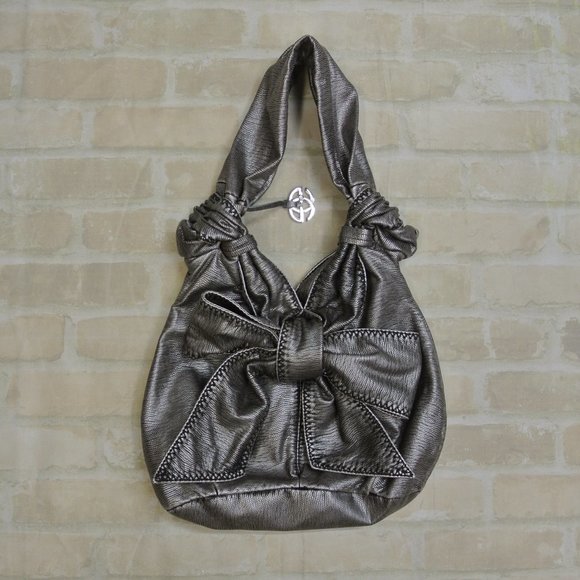 Marc Ecko Red Pewter Bow Shoulder Bag - Picture 5 of 11